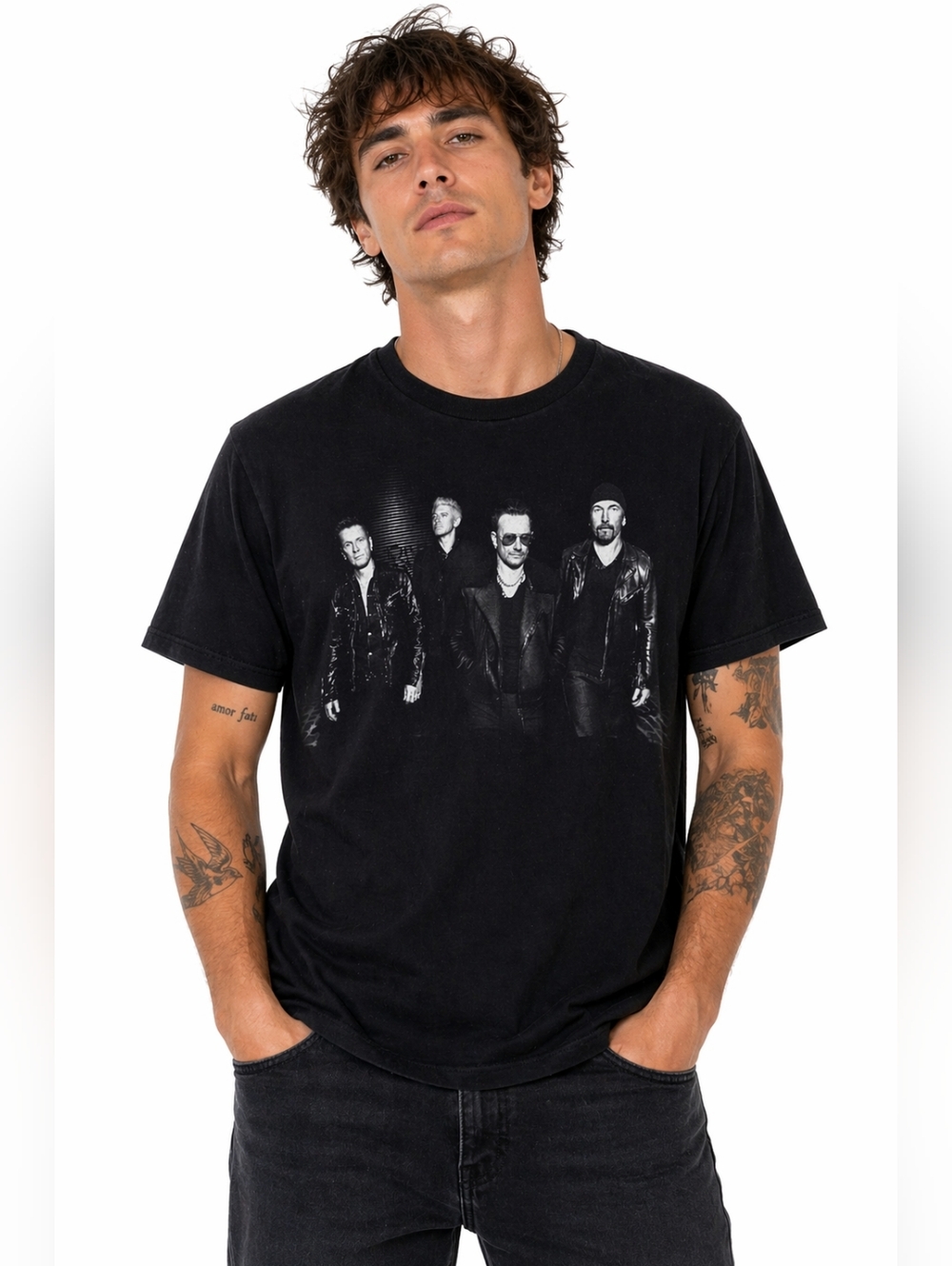 U2 Innocence + Experience Tour Graphic Band T-Shirt Black Size M